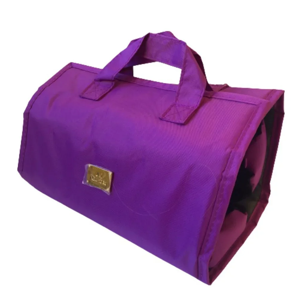 JM New York Travel Toiletries Makeup Jewelry Bag Hang Handle Folds REMOVABLE New